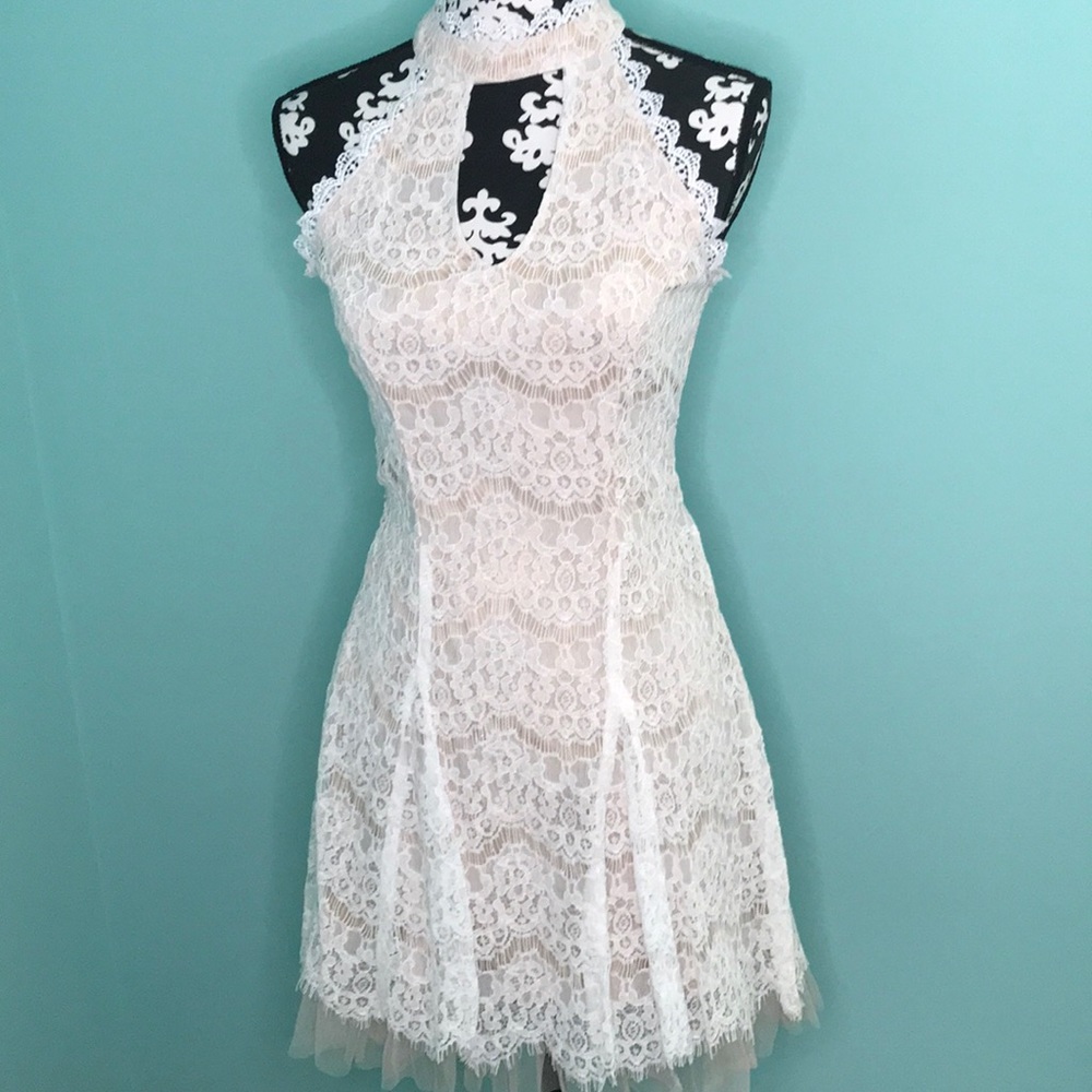 White lace dress